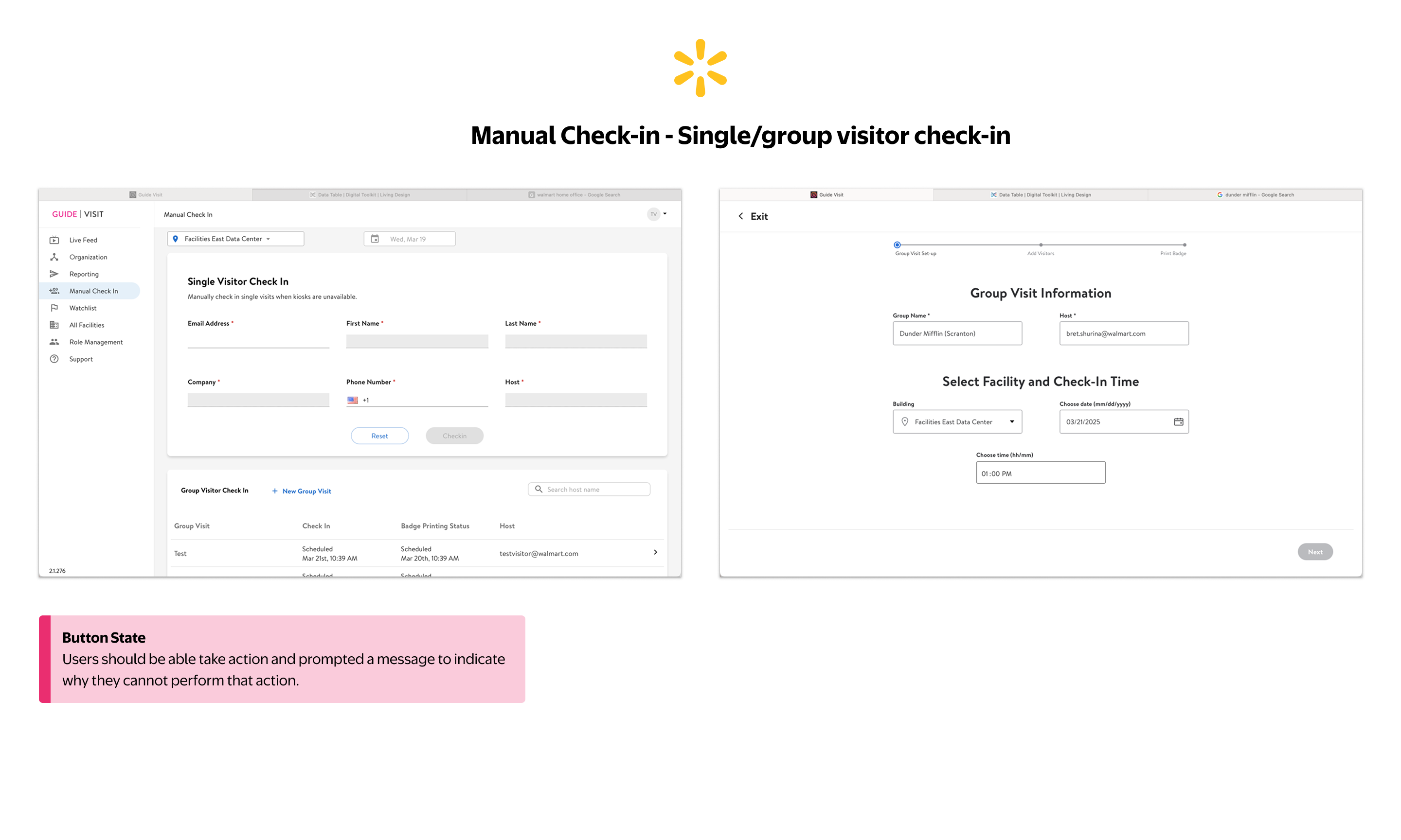 Manual Check-in — Check In button disabled with no explanation