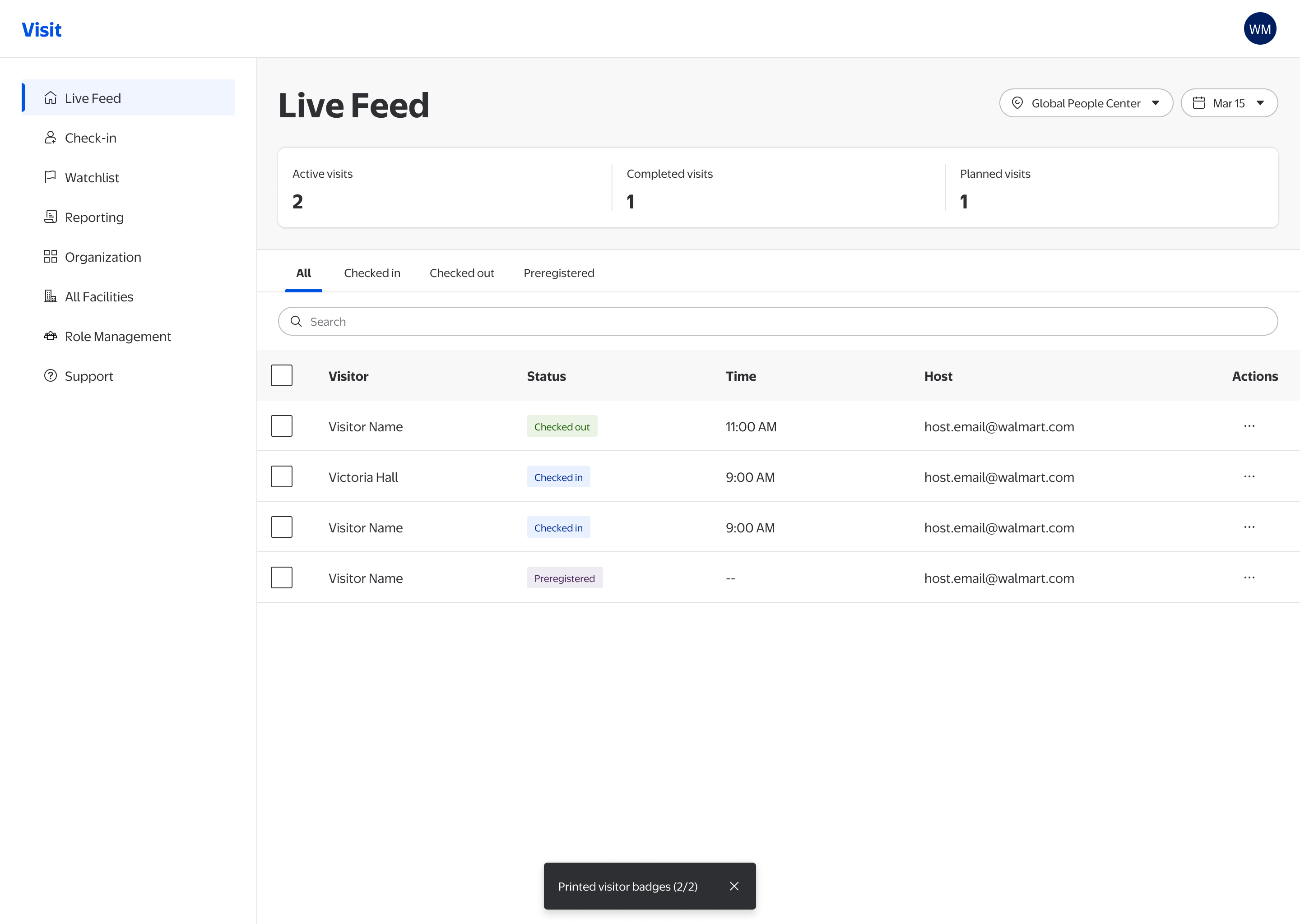 Redesigned Live Feed — additional state