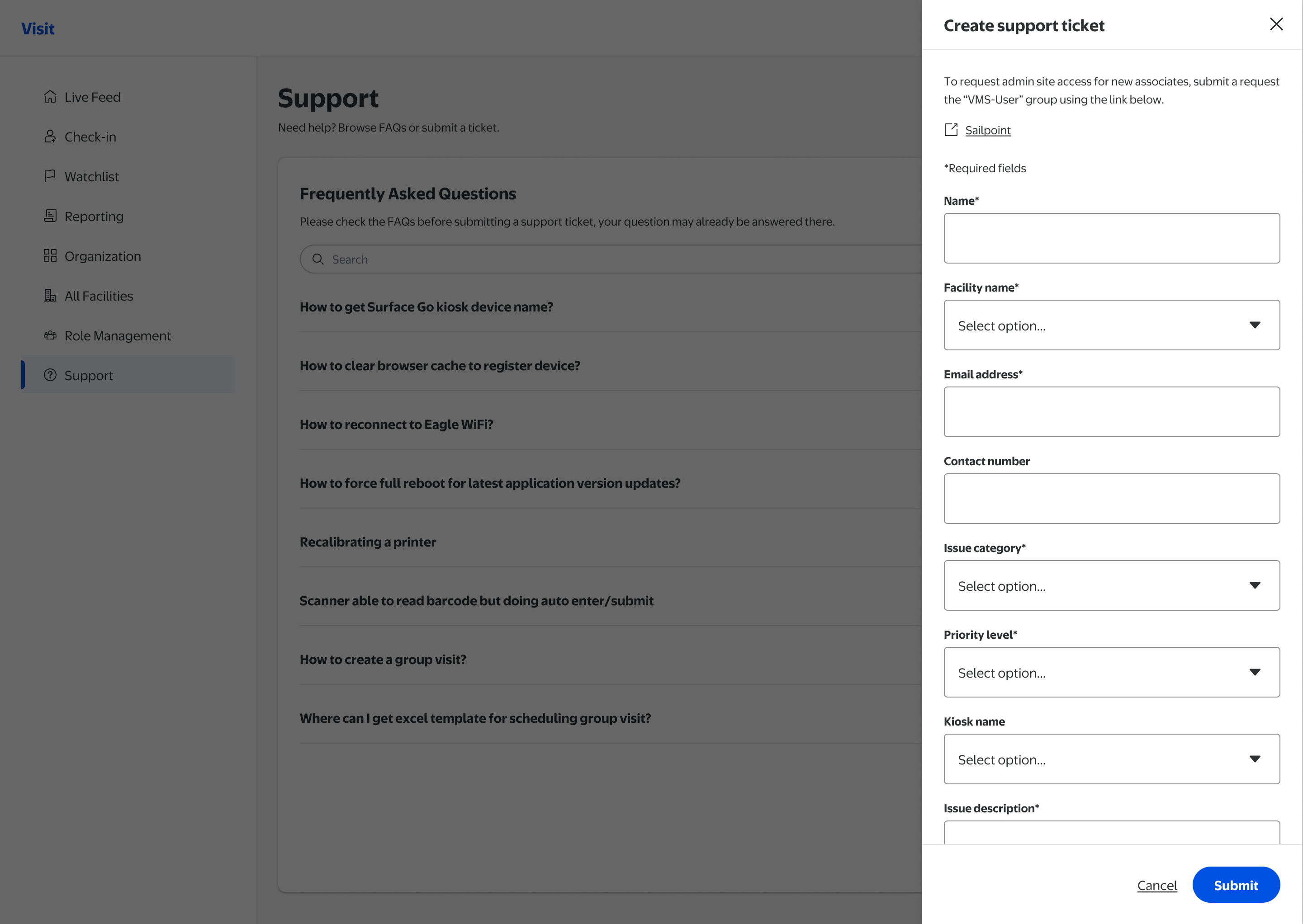 Redesigned Support — ticket submission and tracking