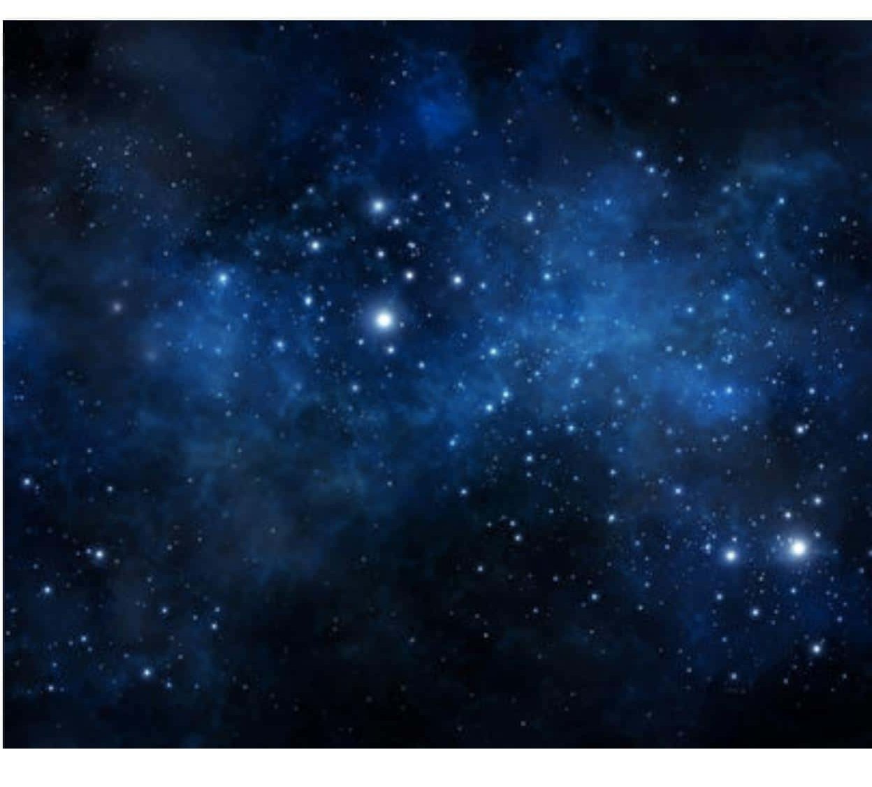 Deep-blue starfield