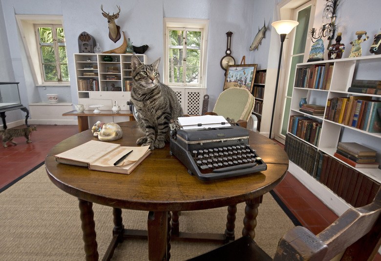 Ernest Hemingway's study with his typewriter
