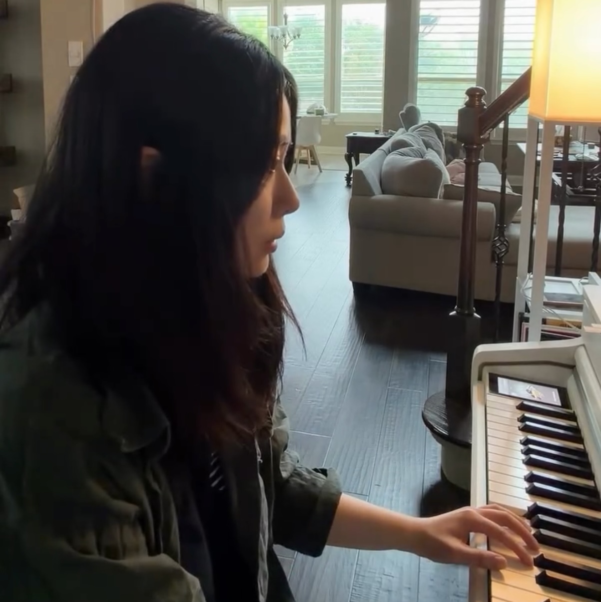 Playing piano